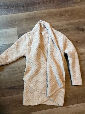 Cozy Cream Bouclé Open-Front Women's Sweater Cardigan barefoot dreams cozy chic